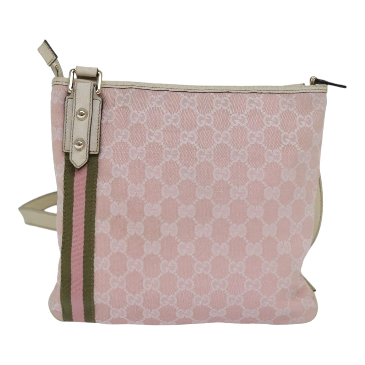 Gucci Gg Canvas Pink Canvas Shoulder Bag
