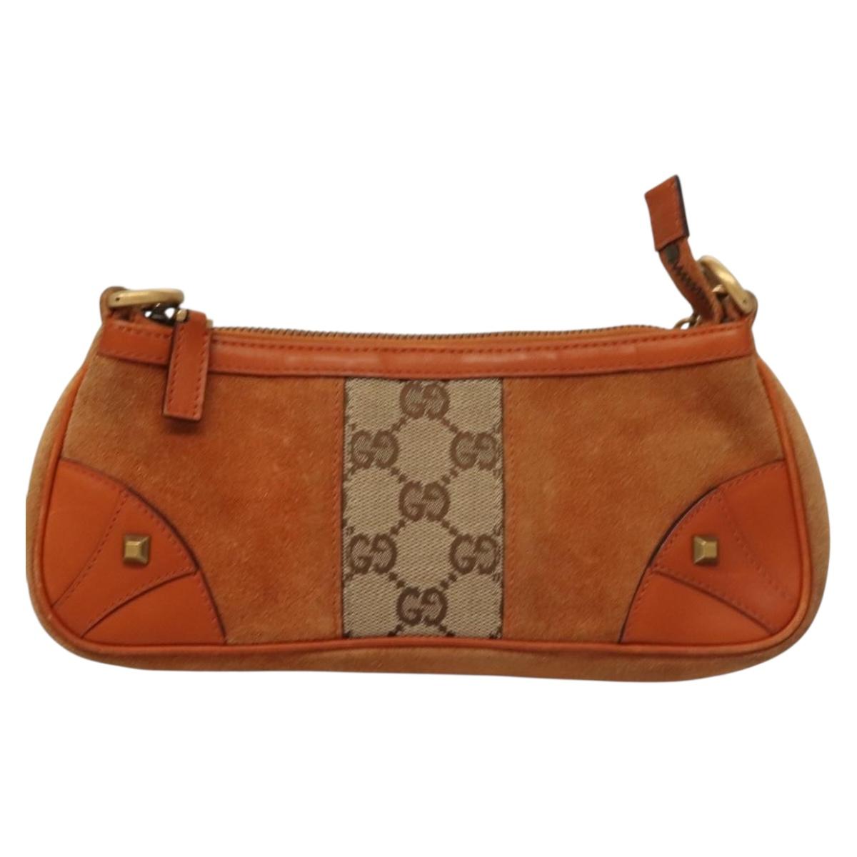 Gucci Gg Canvas Orange Canvas Handbag