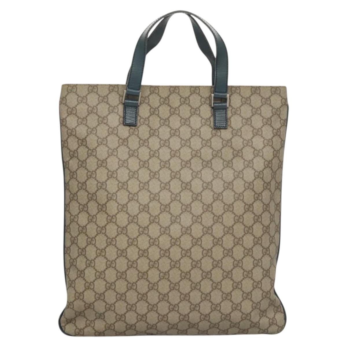 Gucci Gg Supreme Beige Canvas Tote Bag