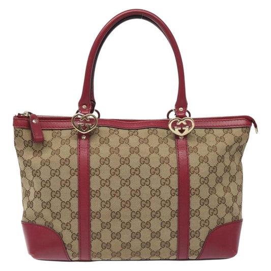 Gucci Lovely Beige Canvas Handbag