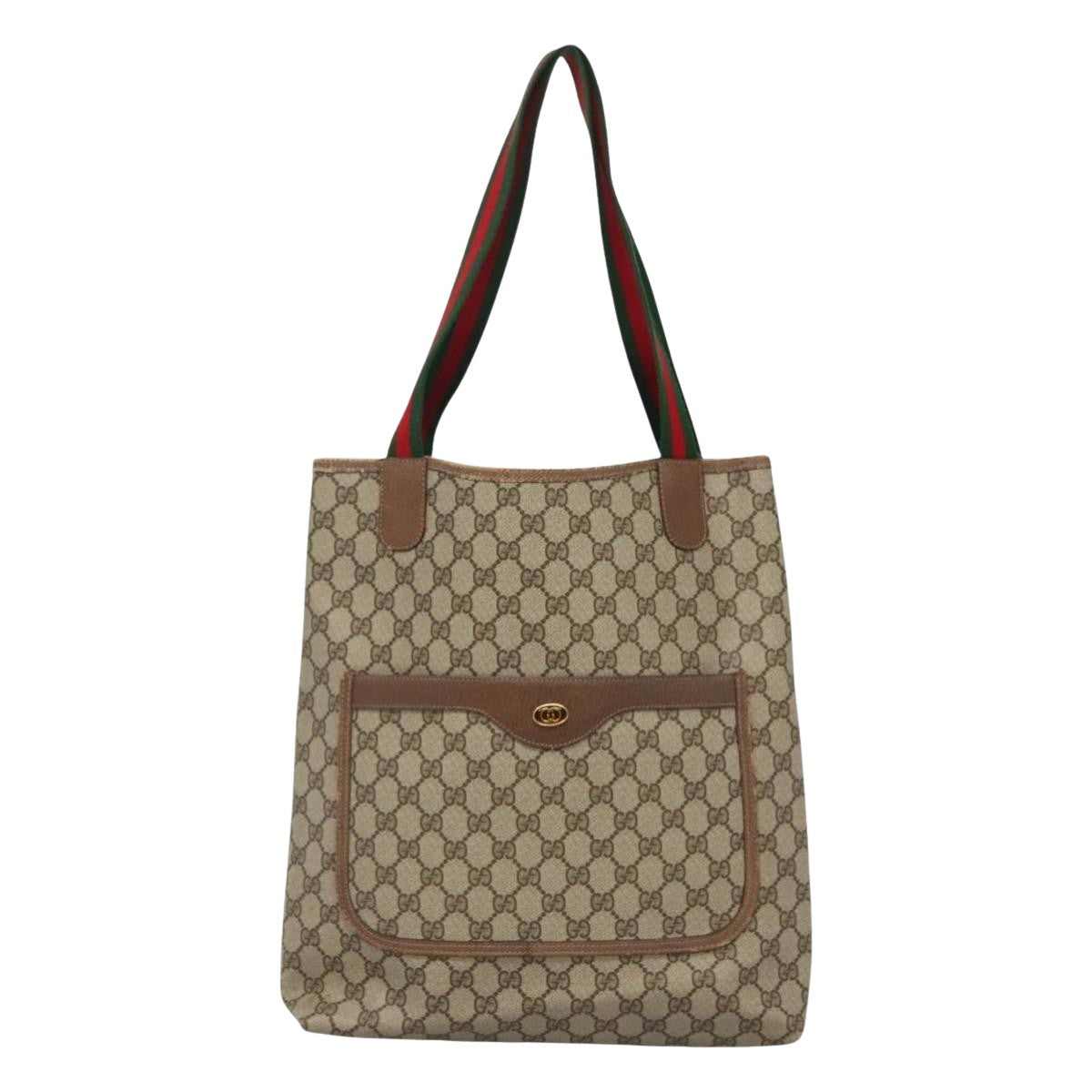 Gucci Sherry Beige Canvas Tote Bag