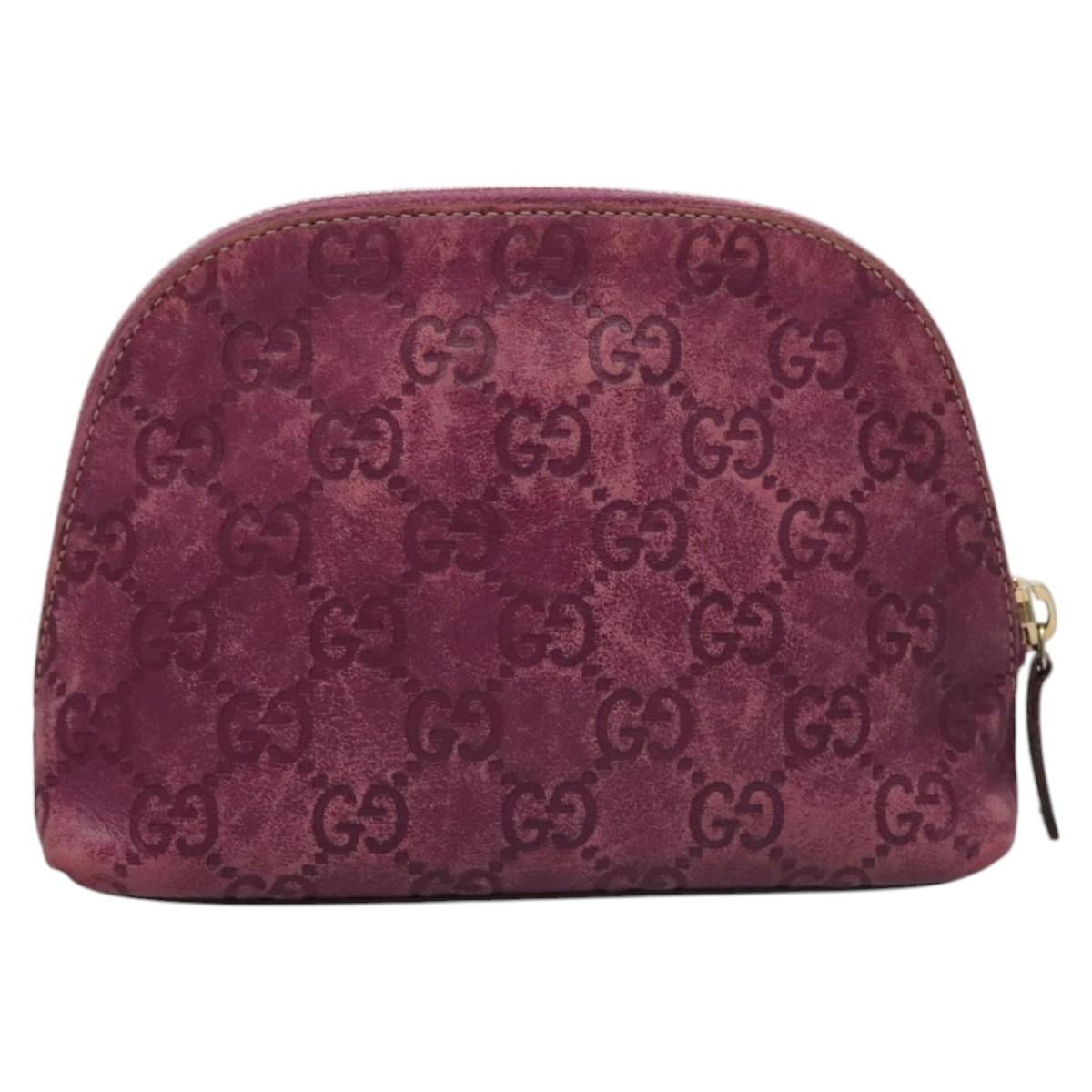 Gucci Guccissima Purple Canvas Clutch Bag