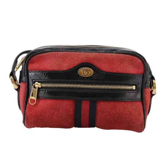 Gucci Ophidia Red Suede Shoulder Bag