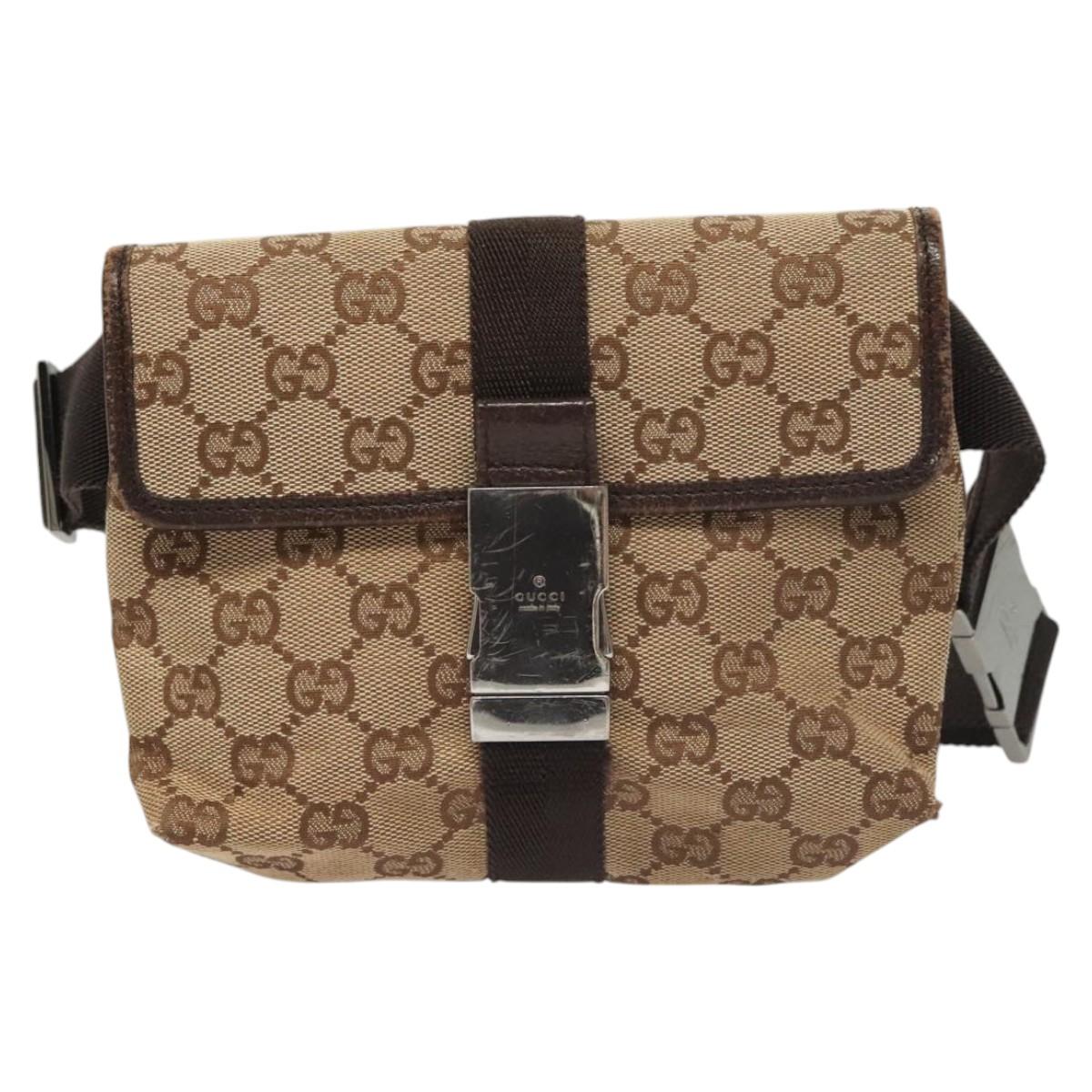 Gucci Belt Bag Beige Canvas Shoulder Bag