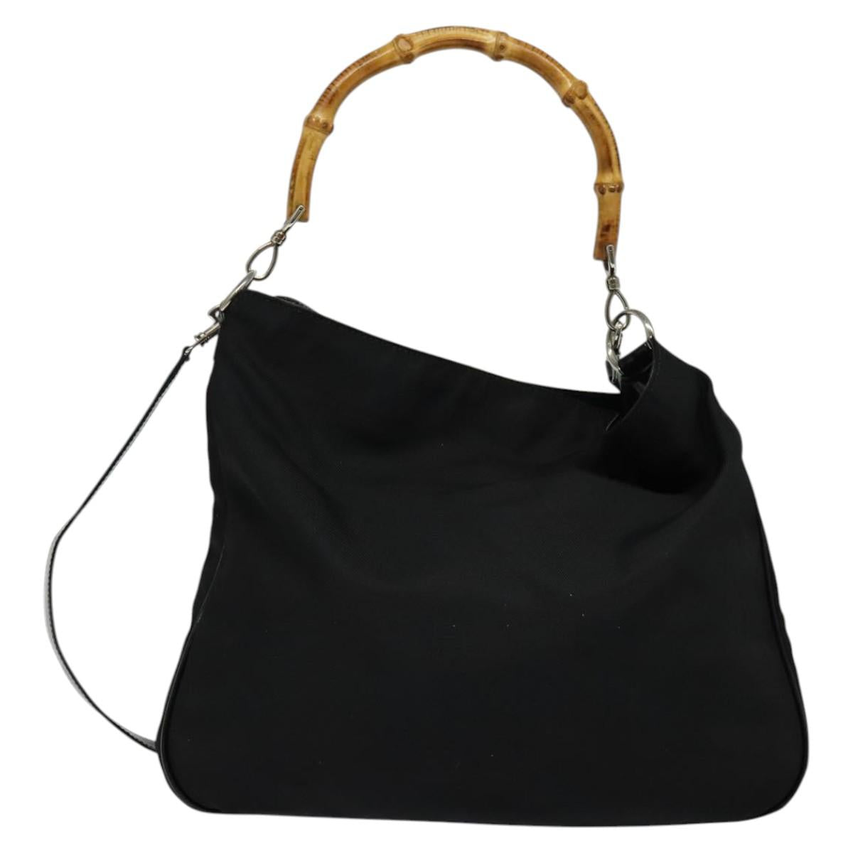 Gucci Bamboo Black Synthetic Tote Bag