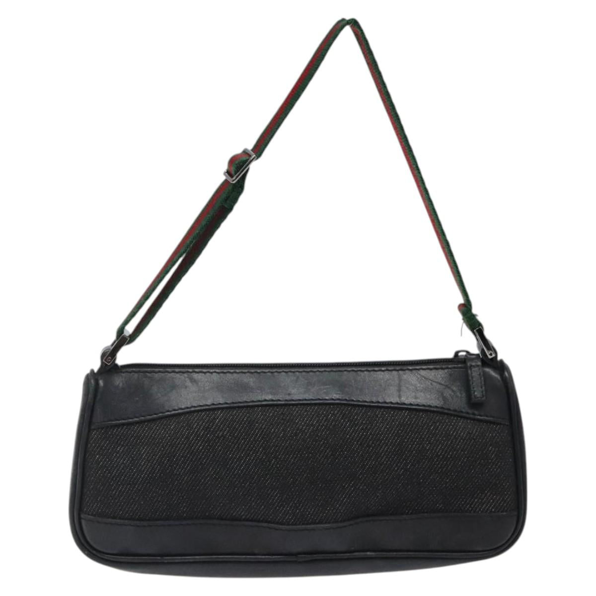 Gucci Web Black Canvas Clutch Bag