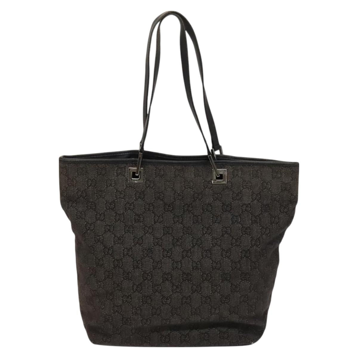 Gucci Gg Canvas Black Canvas Tote Bag
