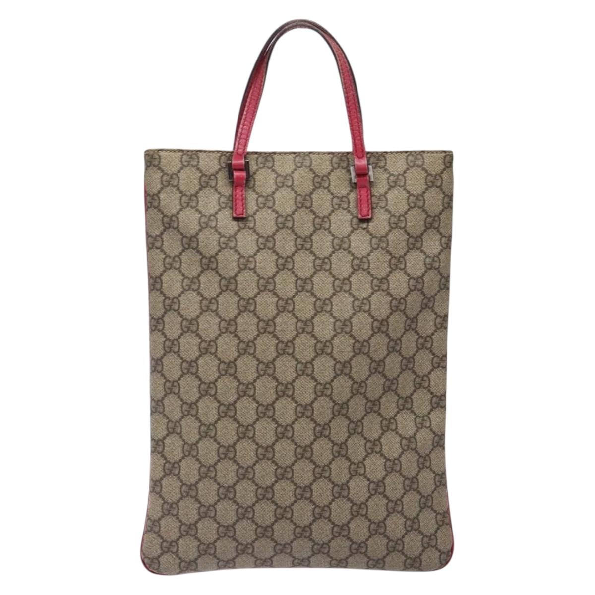 Gucci Gg Supreme Beige Canvas Tote Bag