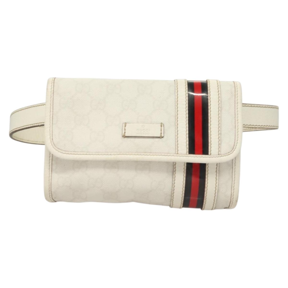 Gucci Belt Bag White Pvc Clutch Bag