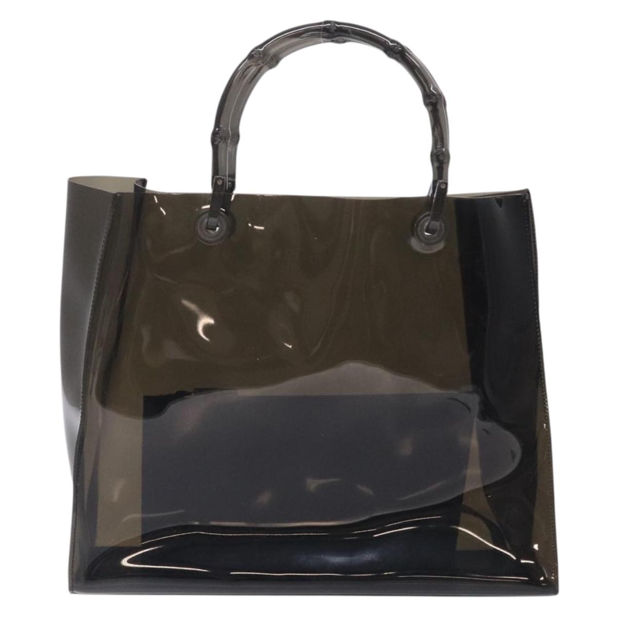 Gucci Bamboo Brown Vinyl Handbag