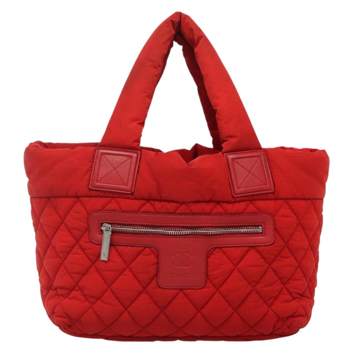 Chanel Coco Cocoon Red Nylon Tote Bag
