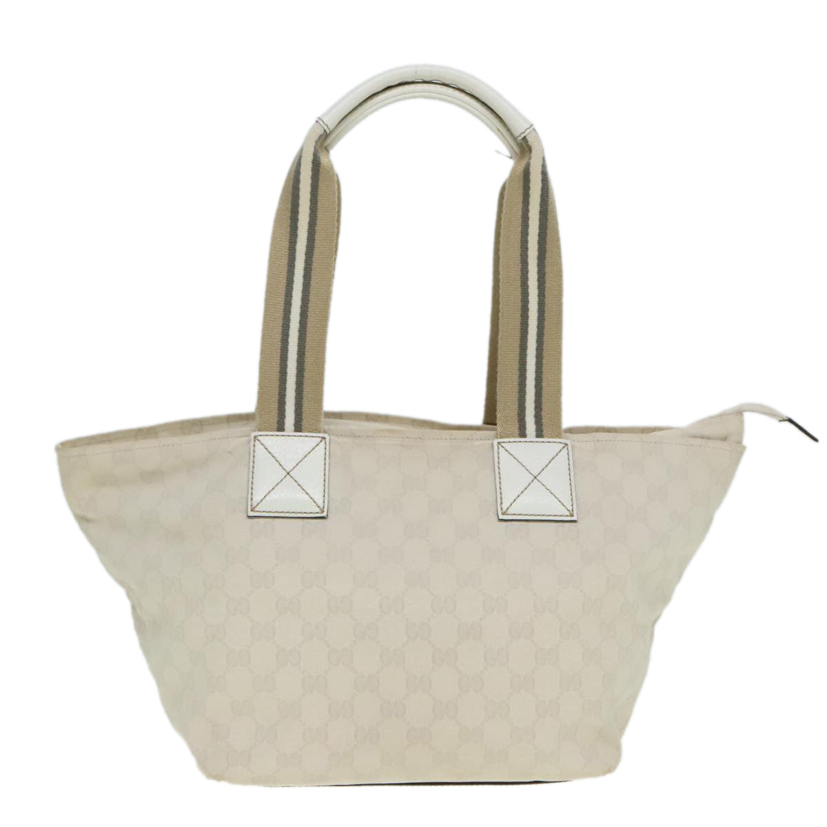 Gucci Sherry White Canvas Tote Bag