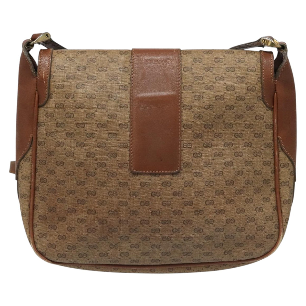 Gucci Micro Small Gg Canvas Brown Canvas Shoulder Bag