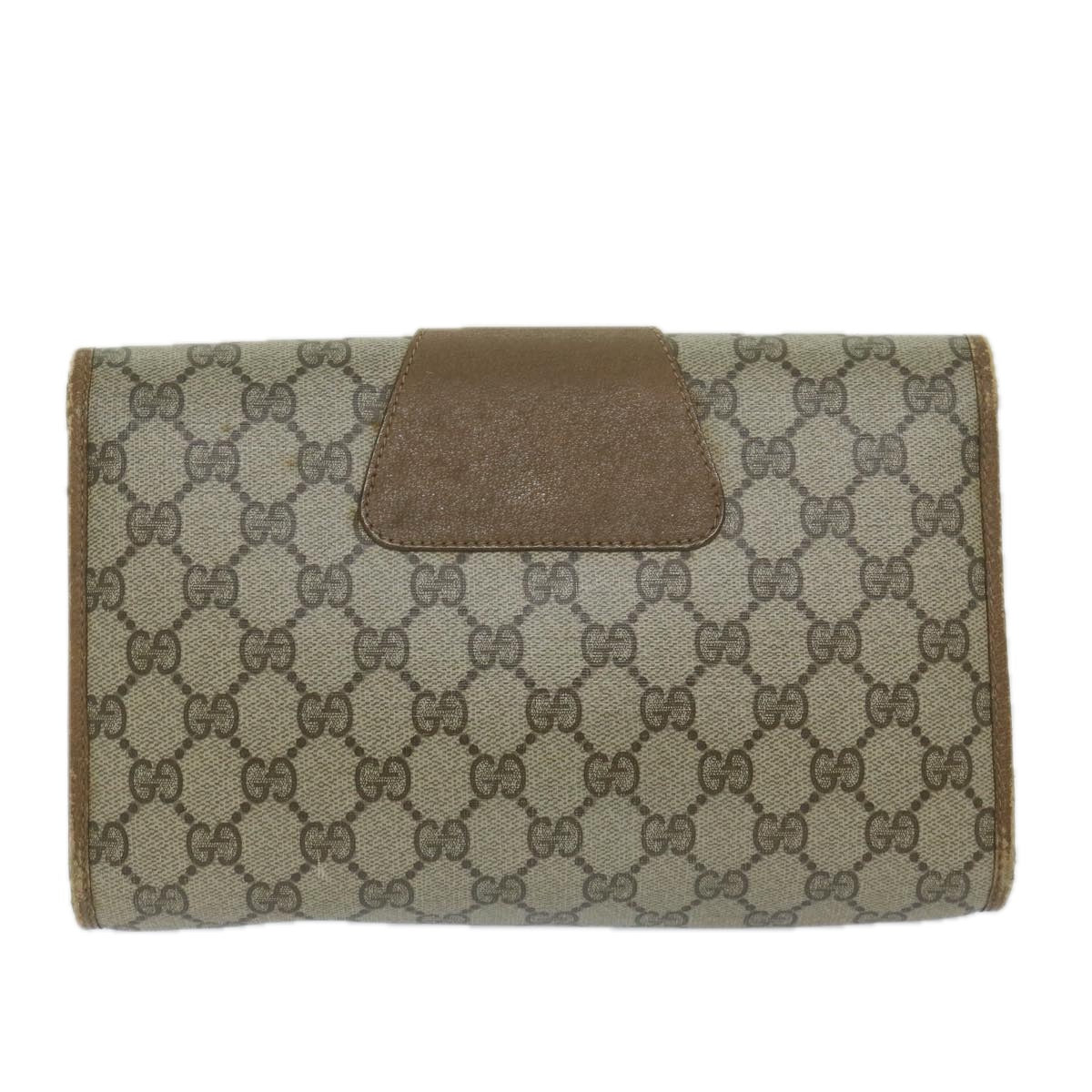 Gucci Sherry Beige Canvas Clutch Bag