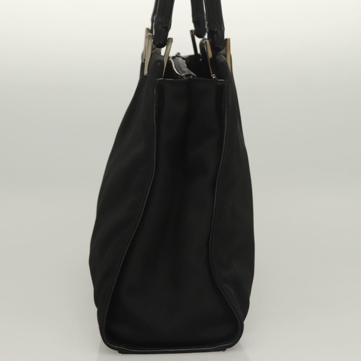 Gucci Bamboo Black Nylon Tote Bag
