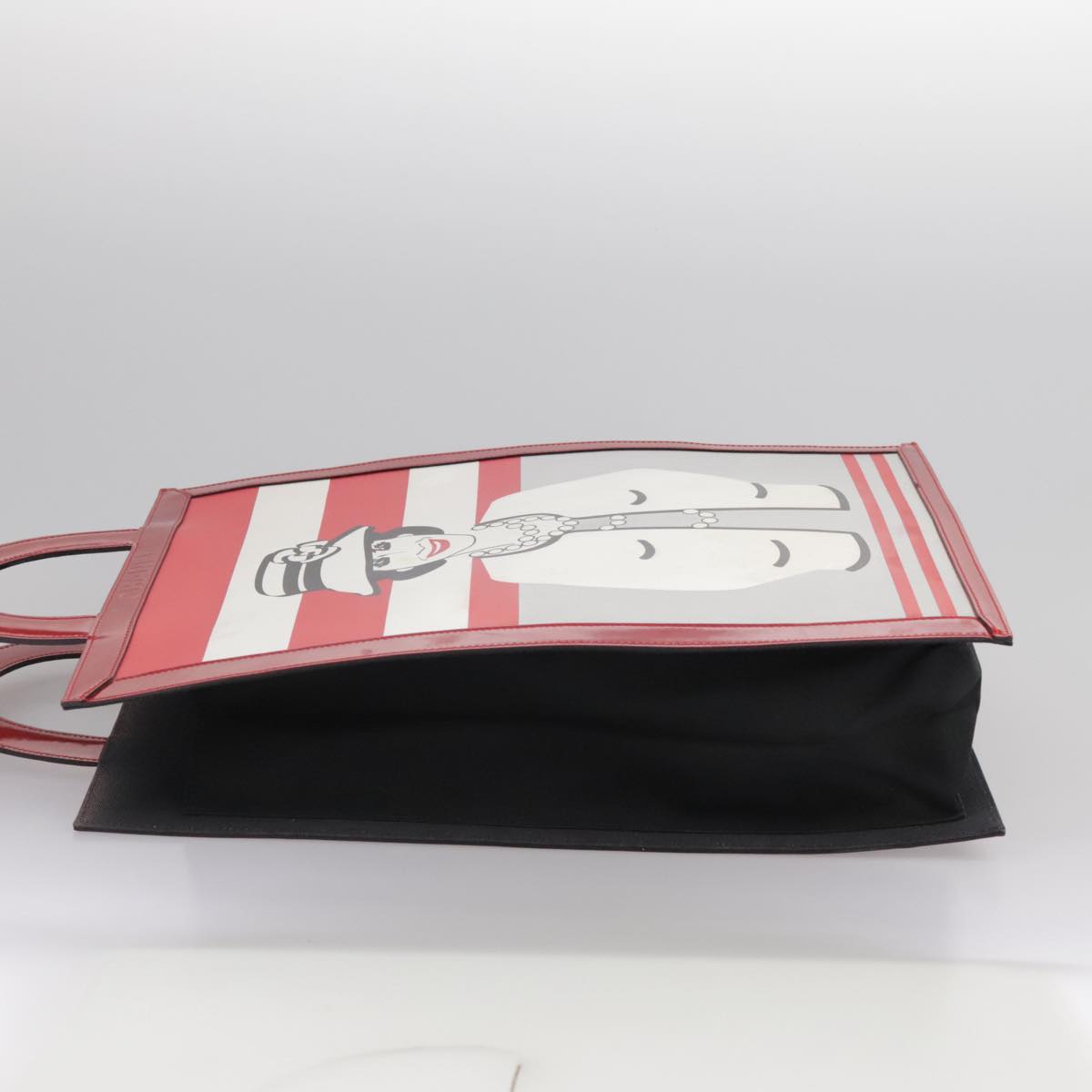 Chanel Coco Mark Red Leather Tote Bag