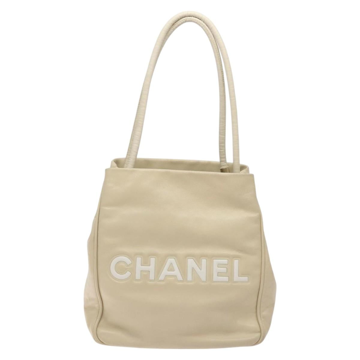 Chanel Camellia Beige Leather Tote Bag