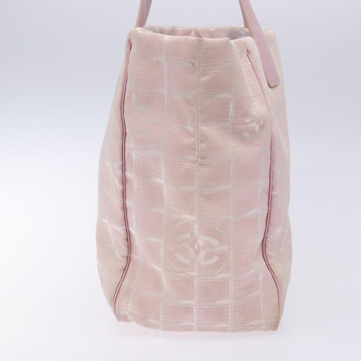Chanel Travel Line Pink Nylon Tote Bag
