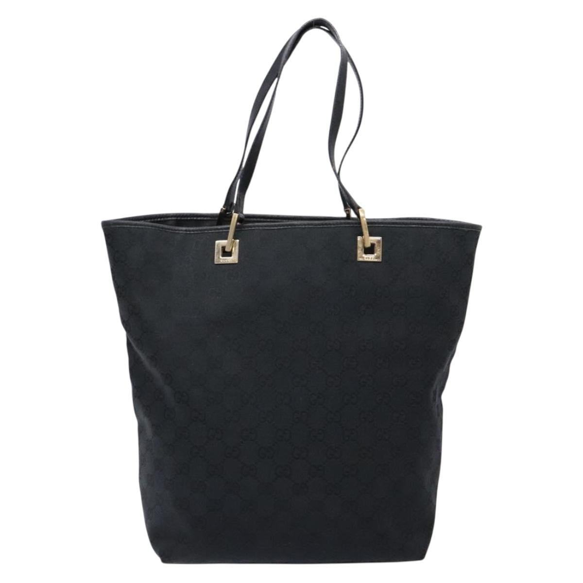 Gucci Gg Canvas Black Canvas Tote Bag