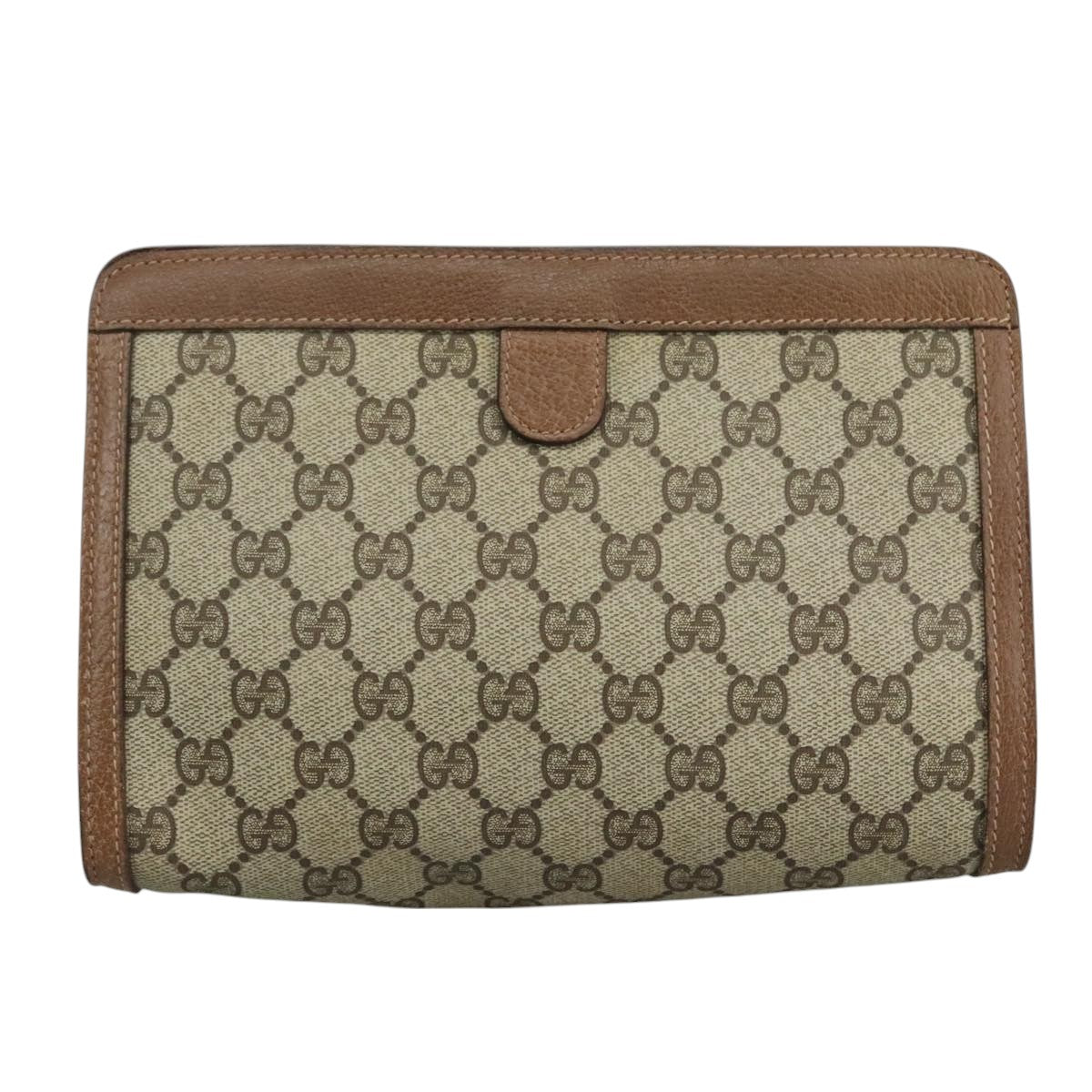 Gucci Gg Canvas Beige Canvas Clutch Bag