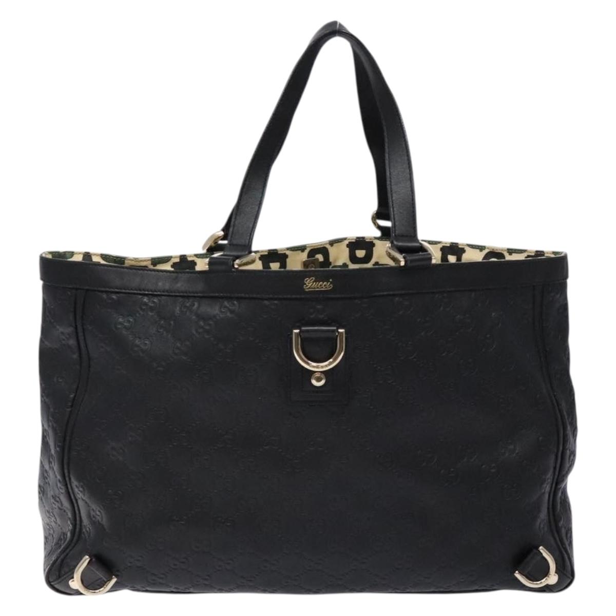 Gucci Abbey Black Leather Tote Bag