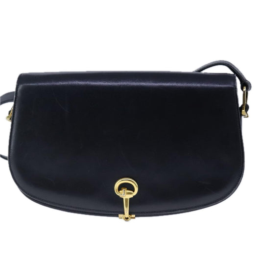 Gucci Horsebit Navy Leather Shoulder Bag
