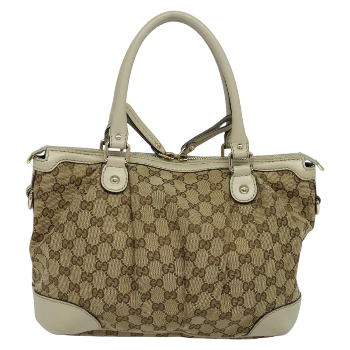 Gucci Sukey Beige Canvas Tote Bag