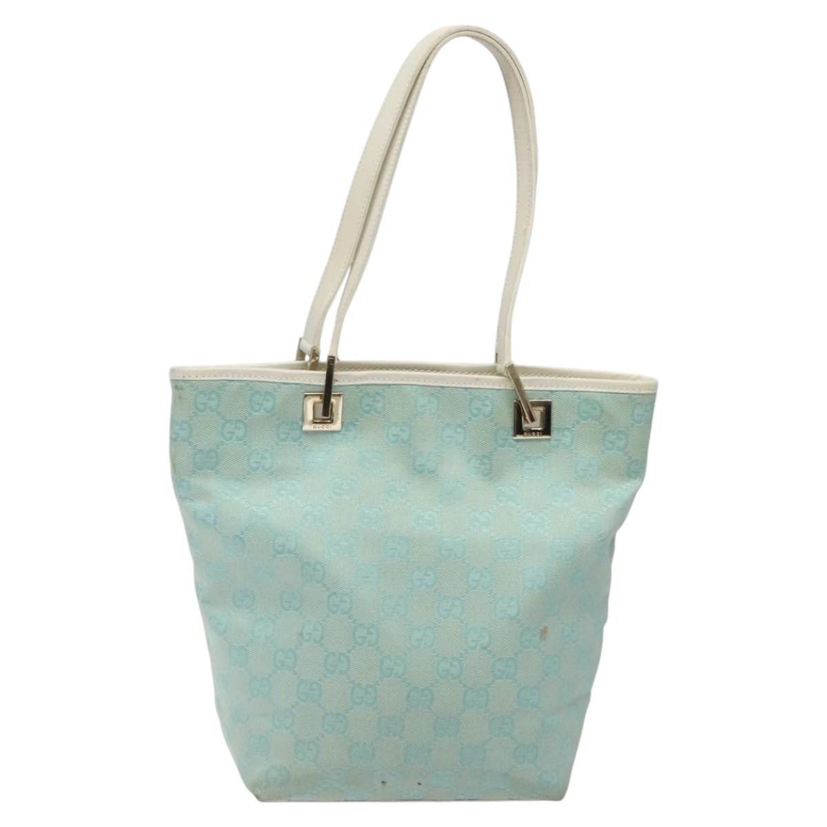 Gucci Gg Canvas Blue Canvas Tote Bag