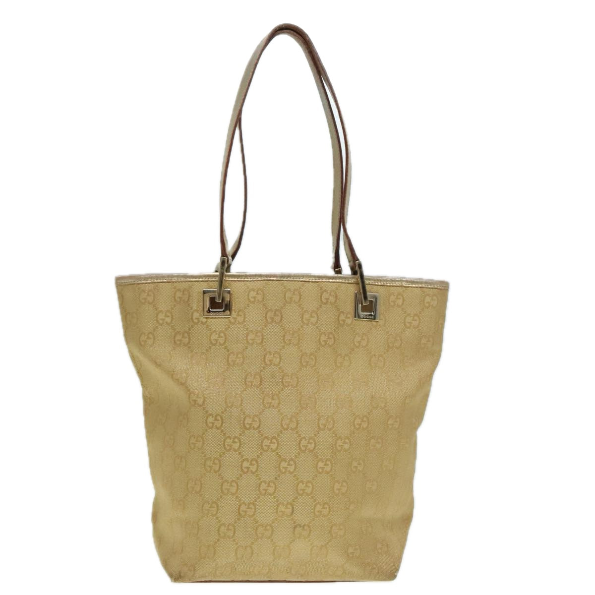 Gucci Gg Canvas Gold Canvas Tote Bag