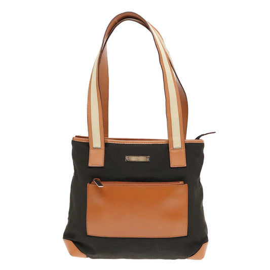 Gucci Khaki Canvas Tote Bag