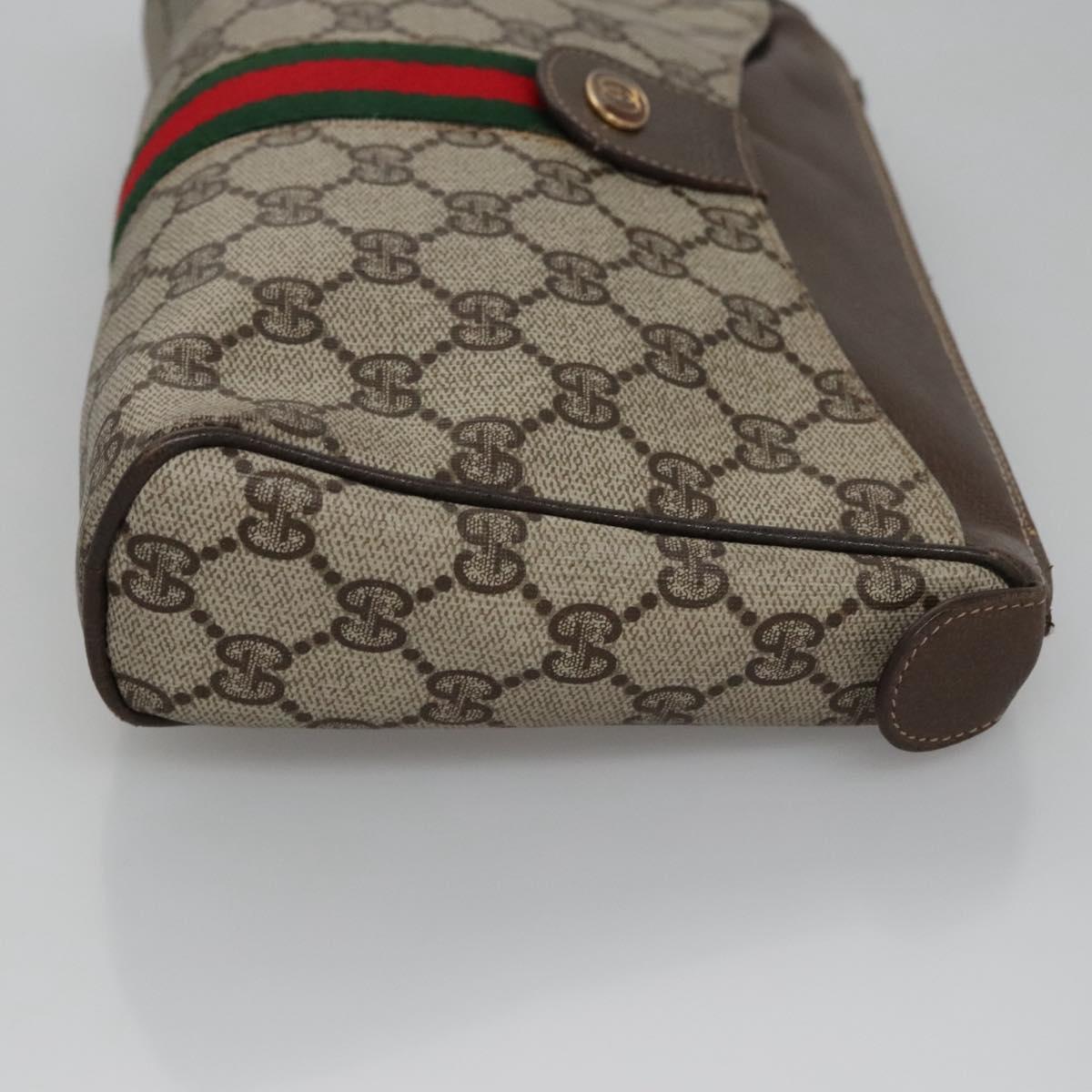 Gucci Ophidia Beige Canvas Clutch Bag