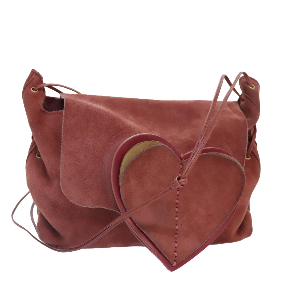 Gucci Red Suede Shoulder Bag