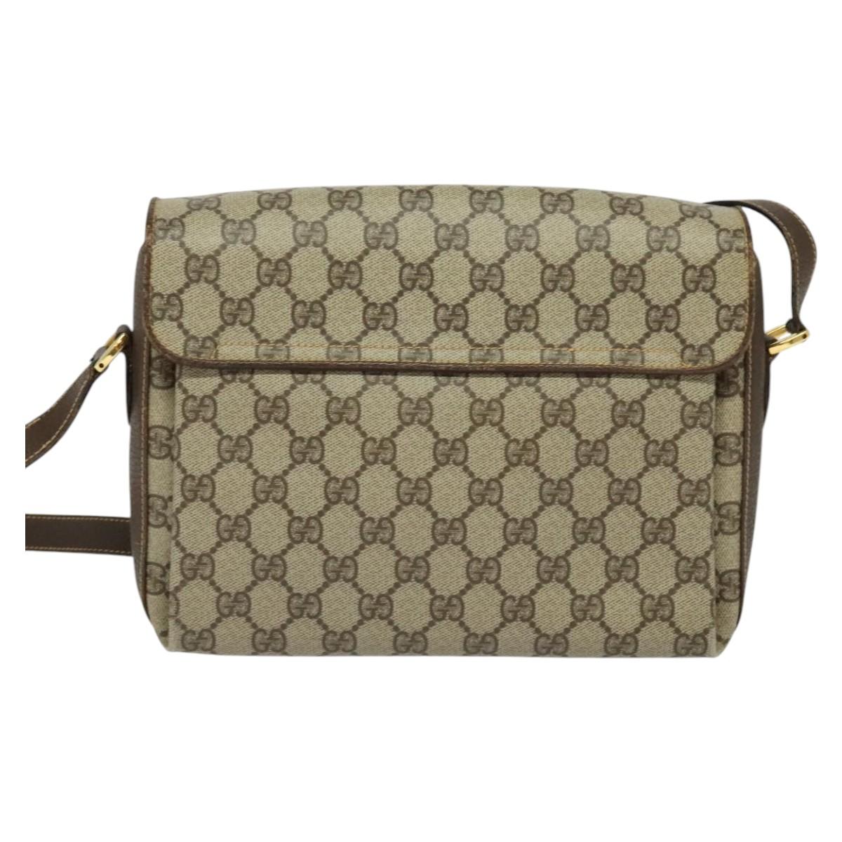 Gucci Ophidia Beige Canvas Shoulder Bag