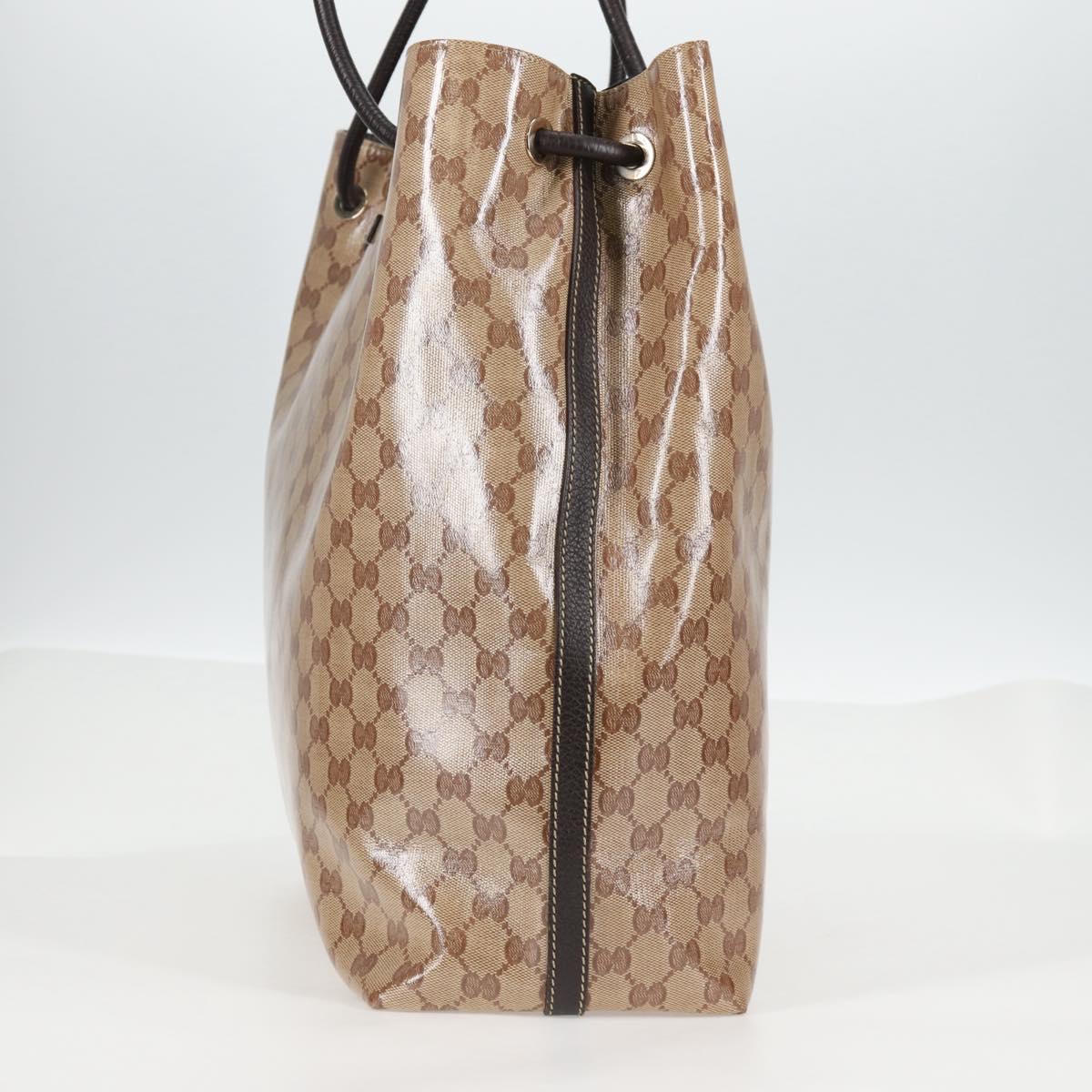 Gucci Gg Crystal Beige Canvas Tote Bag