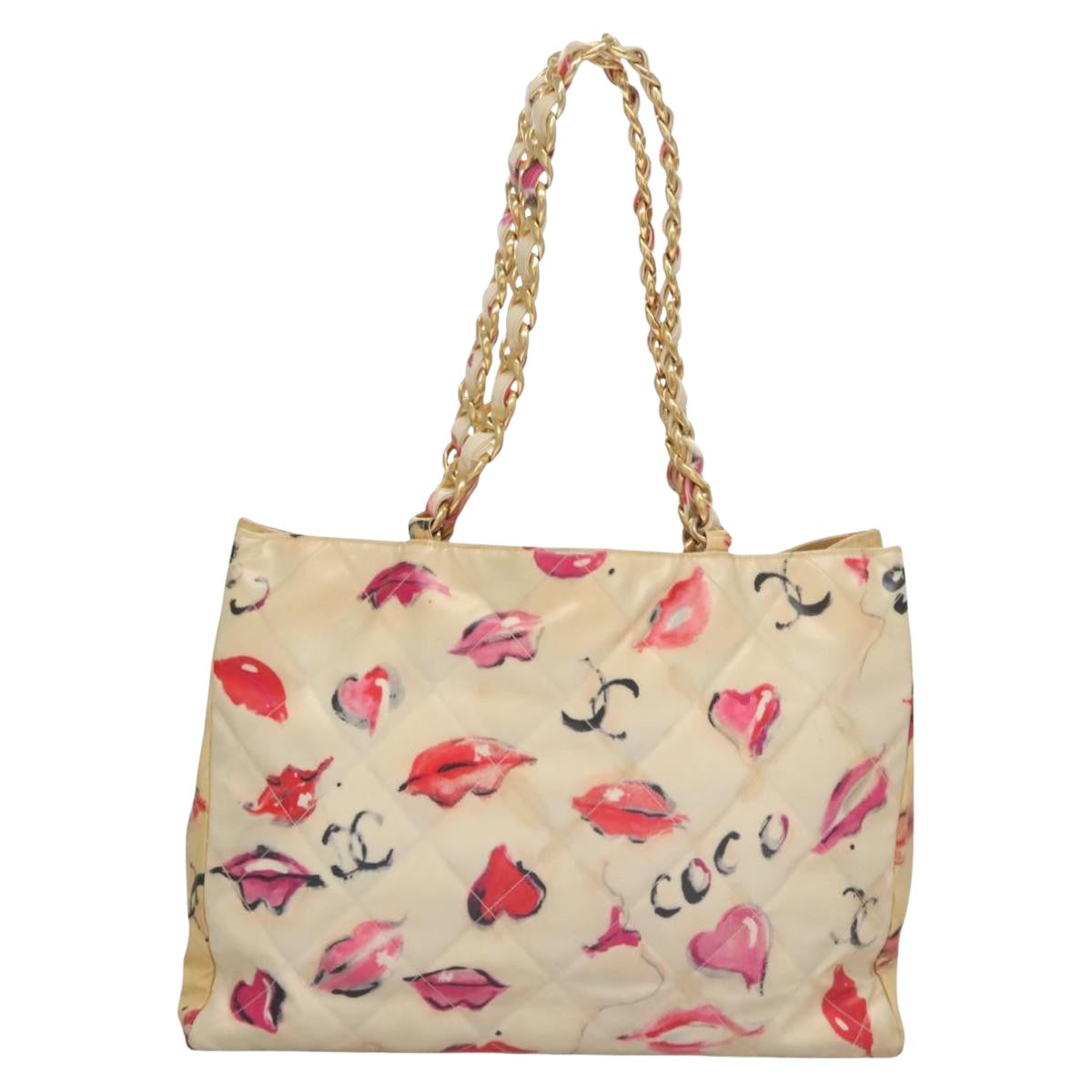 Chanel Red Vinyl Tote Bag