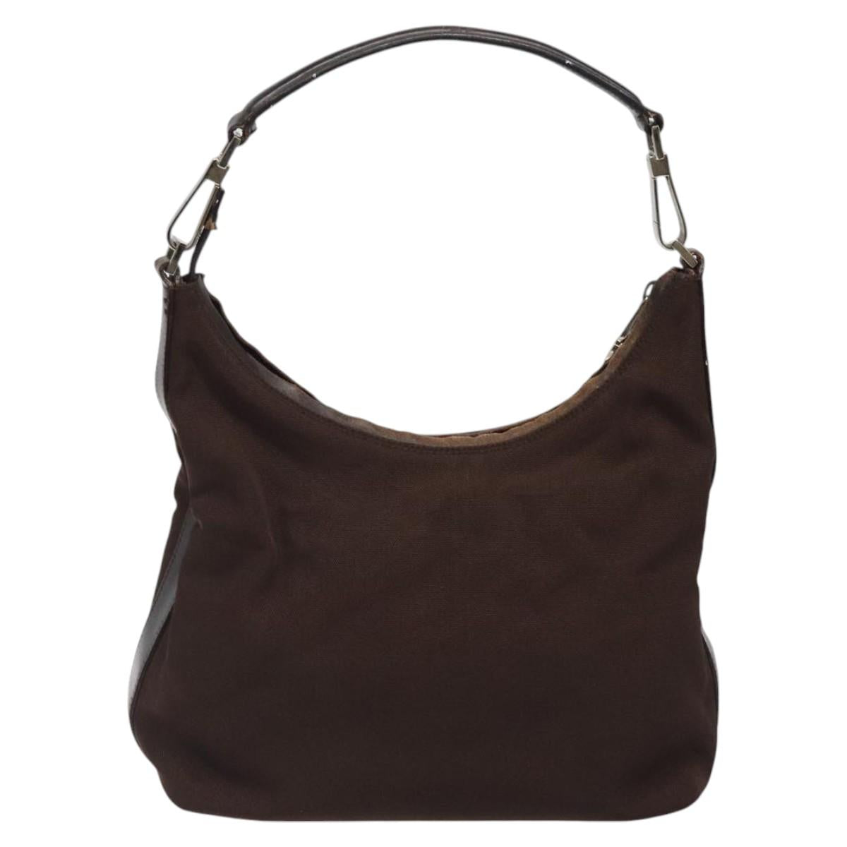 Gucci Hobo Brown Canvas Shoulder Bag