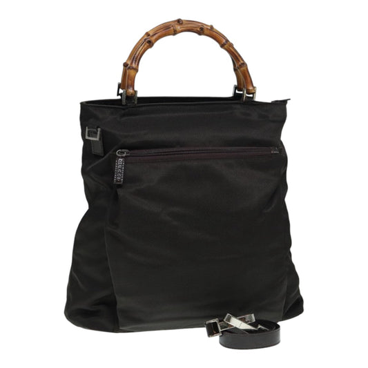 Gucci Bamboo Khaki Synthetic Tote Bag