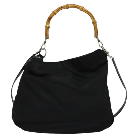Gucci Bamboo Black Synthetic Tote Bag