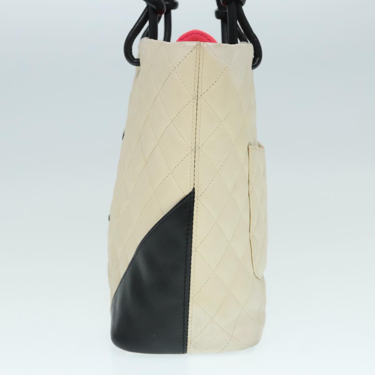 Chanel Cambon Line Beige Leather Tote Bag