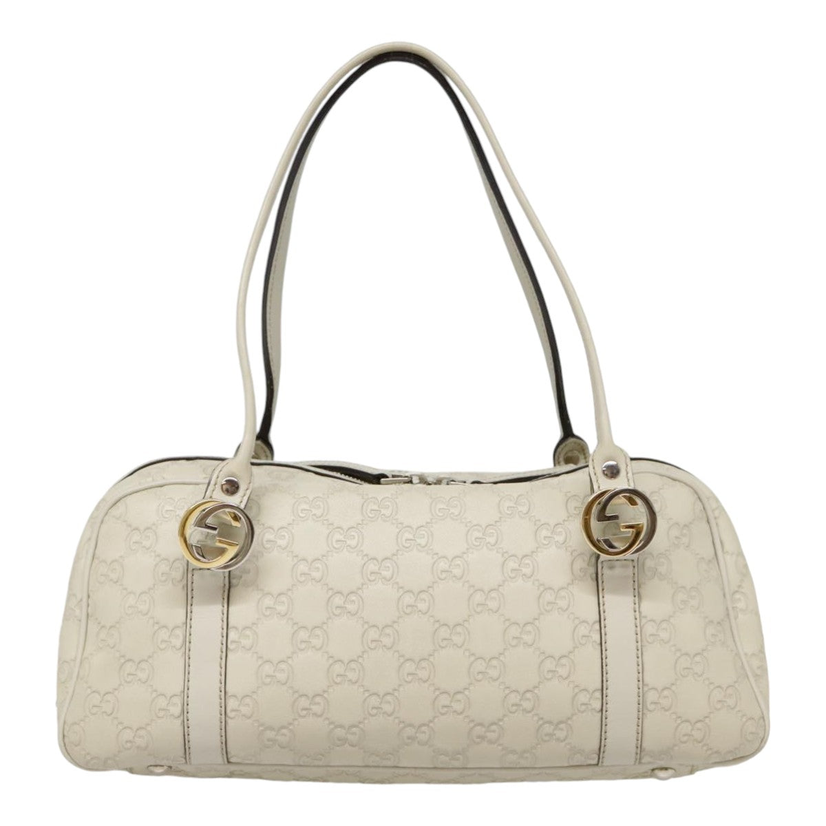 Gucci Vintage White Leather Handbag