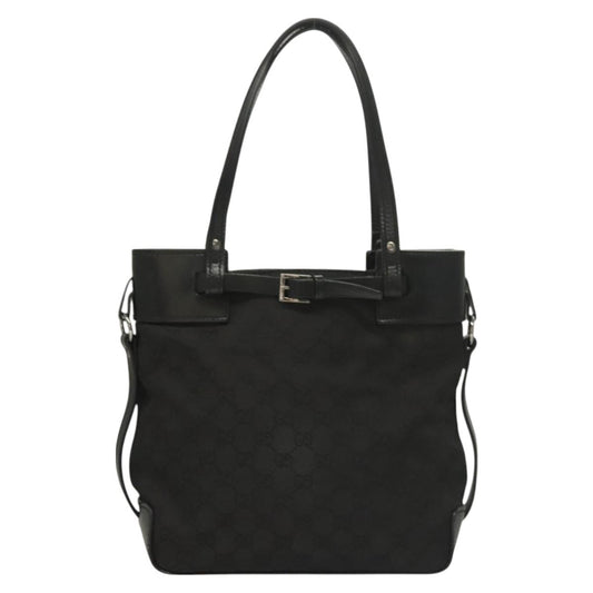 Gucci Gg Canvas Black Canvas Tote Bag
