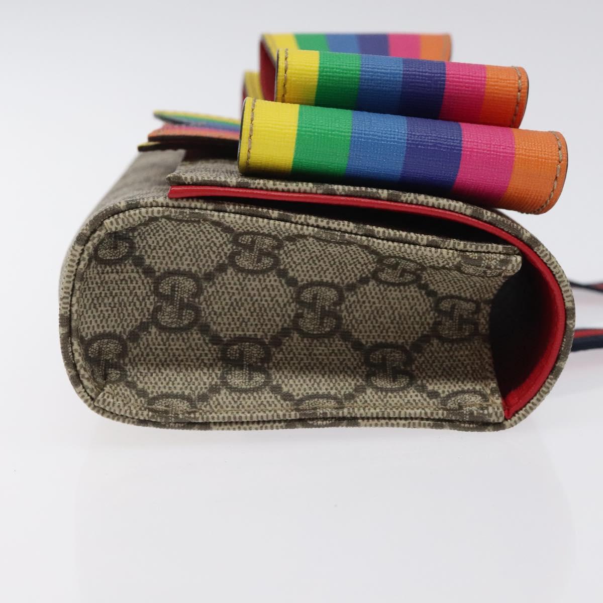 Gucci Butterfly Beige Canvas Shoulder Bag