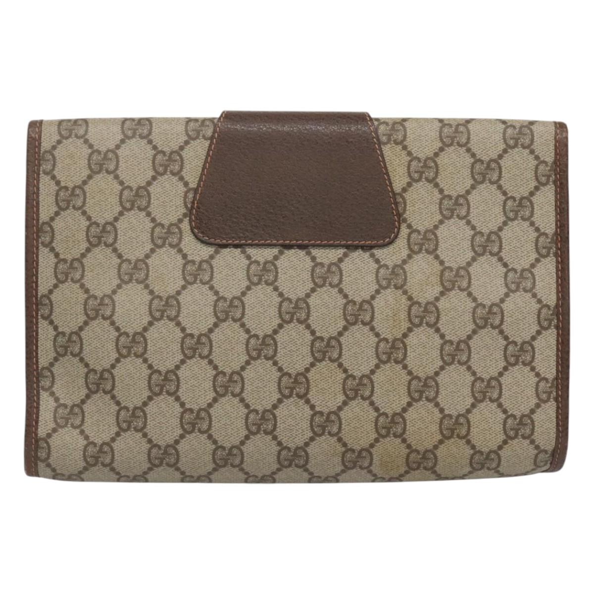 Gucci Ophidia Beige Canvas Clutch Bag