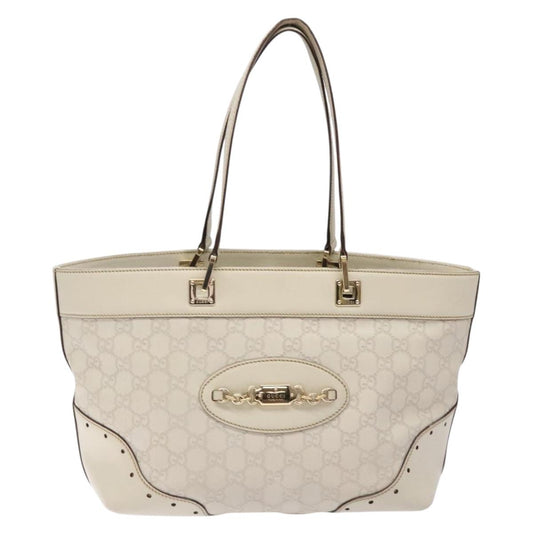 Gucci Guccissima White Leather Tote Bag