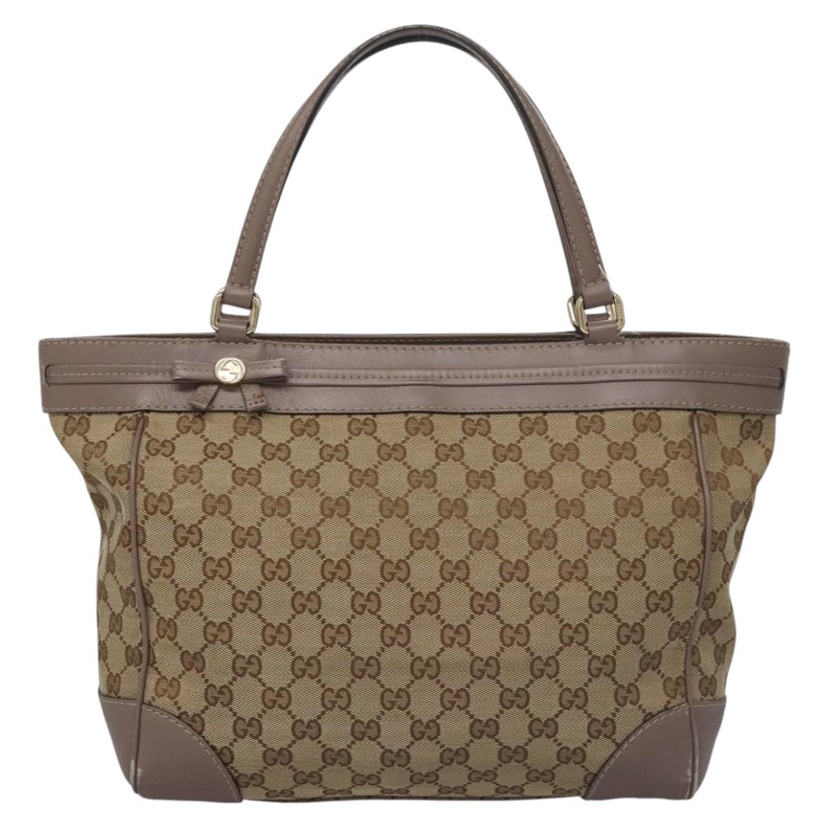 Gucci Gg Canvas Beige Canvas Tote Bag
