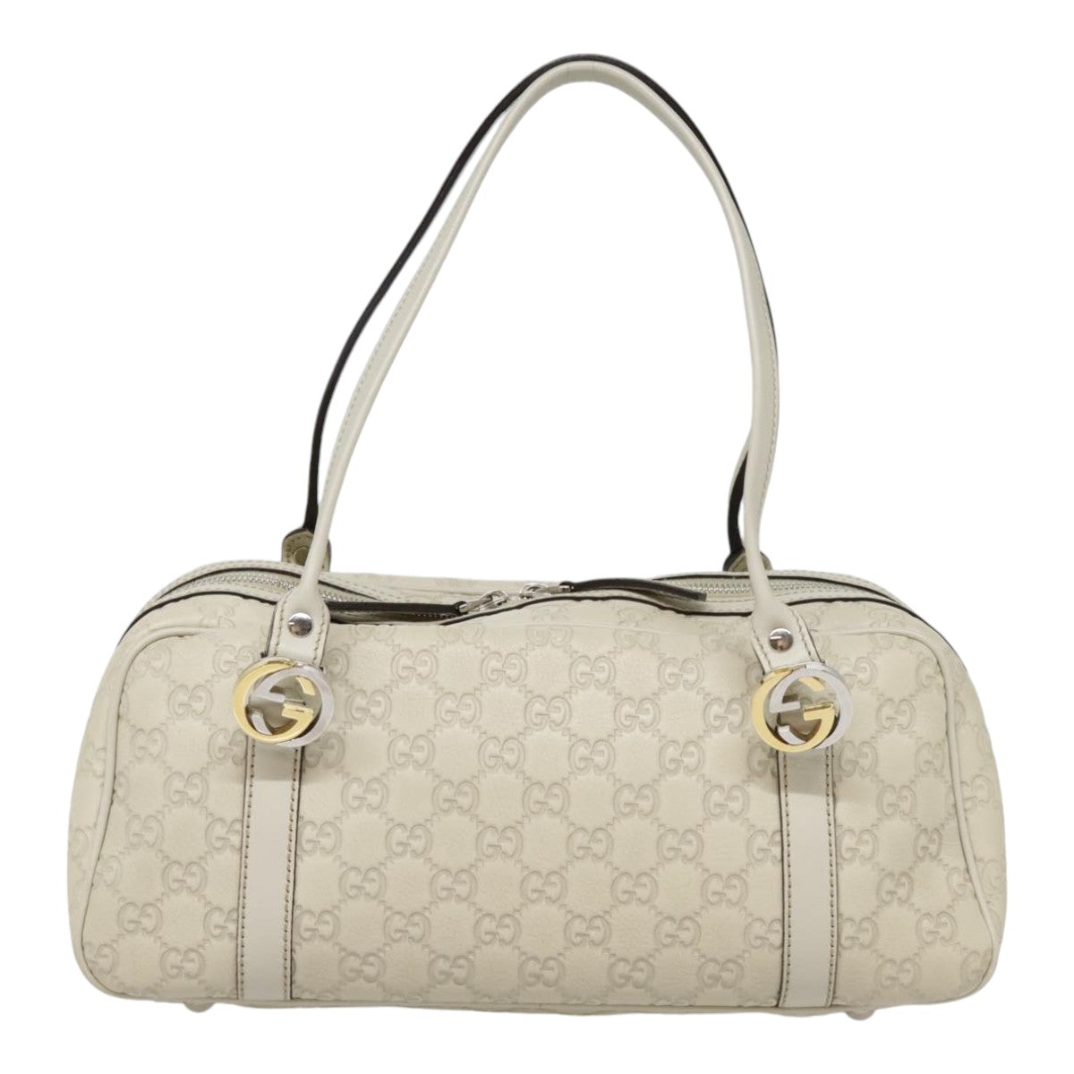 Gucci Vintage White Leather Handbag
