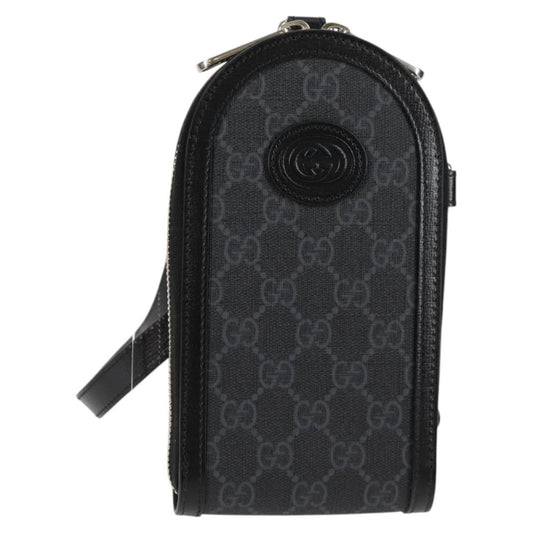 Gucci Off The Grid Black Canvas Clutch Bag