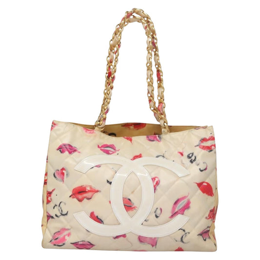 Chanel Red Vinyl Tote Bag