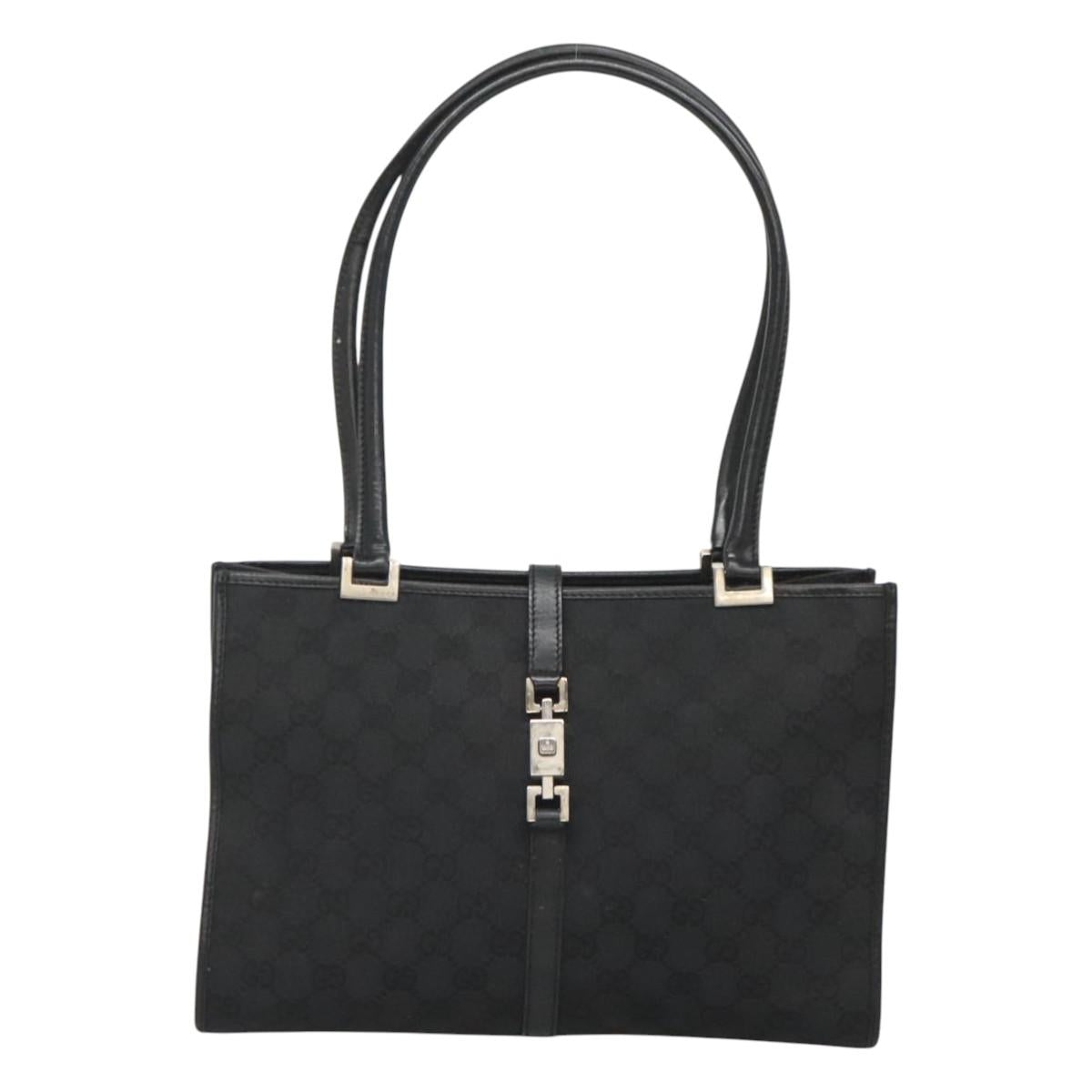 Gucci Jackie Black Canvas Handbag