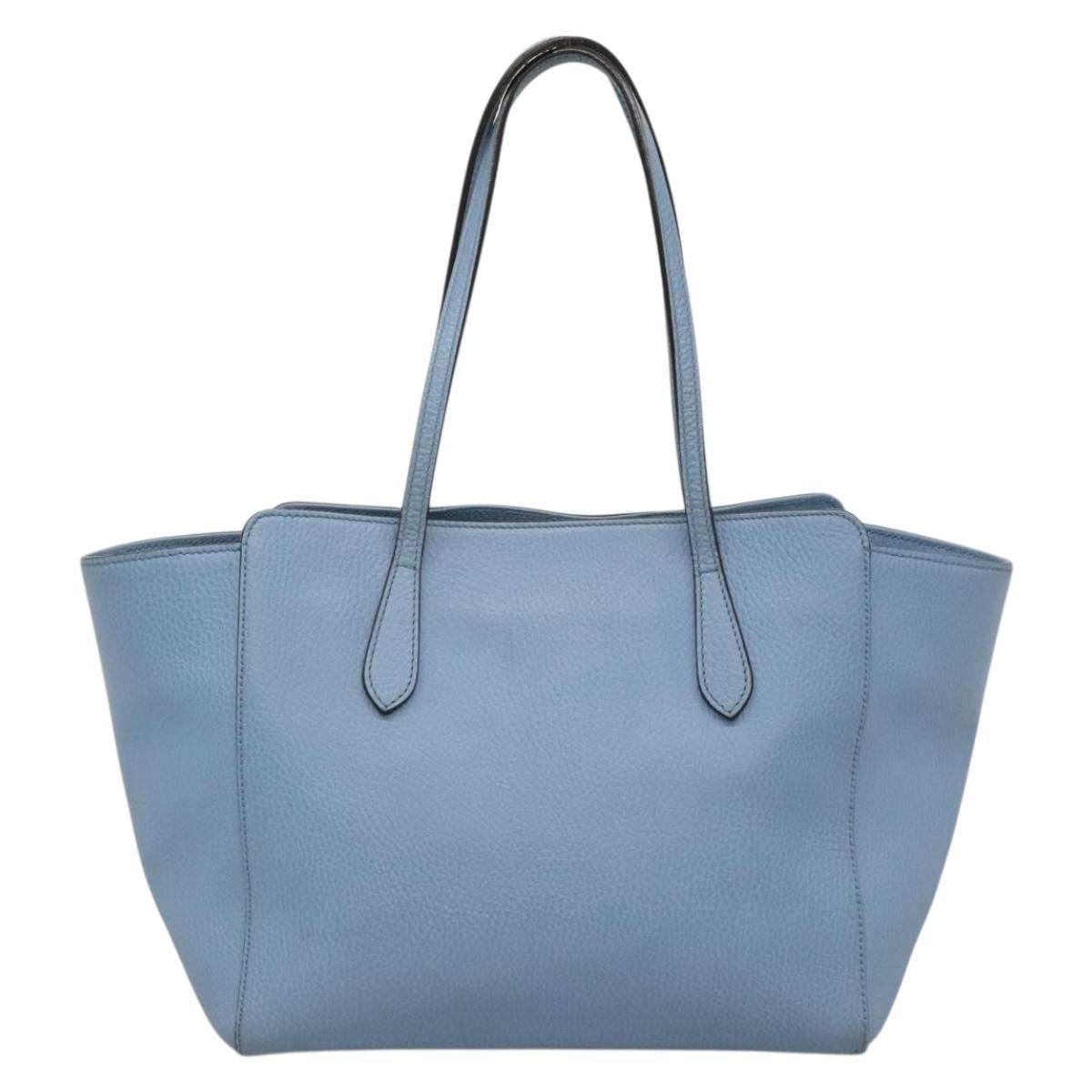 Gucci Blue Leather Tote Bag